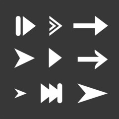 vector arrows set on white background.vector EPS.