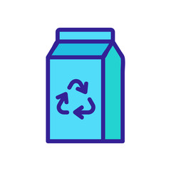 recycling packaged icon vector. recycling packaged sign. color symbol illustration