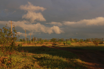 A very beautiful nature in the sky after rain.