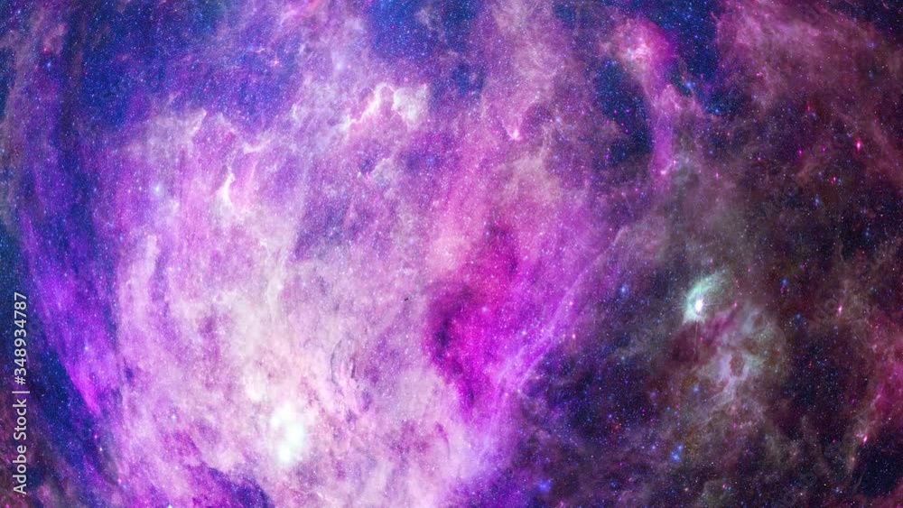 Wall mural animation view to travelling across the universe in moving