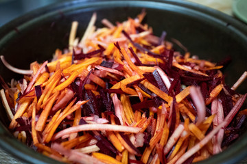 sliced roots, preparing root steaks