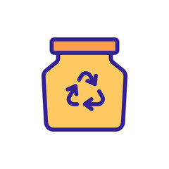 recycling mesh bags icon vector. recycling mesh bags sign. color symbol illustration