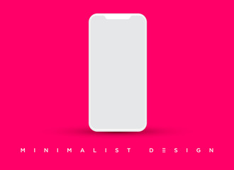 Minimalist modern clay mockup smartphones. Vector EPS.