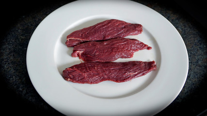 a healthy venison meat from a chamois buck 