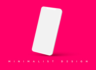 Minimalist modern clay mockup smartphones. Vector EPS.