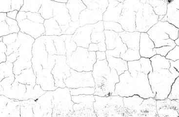 Distressed overlay texture of cracked concrete, plaster, cement. grunge background. abstract halftone vector illustration