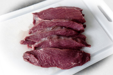 a healthy venison meat from a chamois buck 