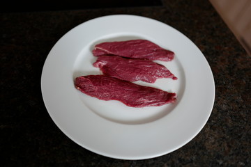 a healthy venison meat from a chamois buck 