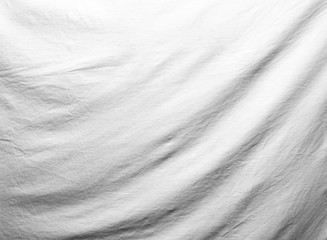 Fototapeta premium Fabric, black and white photo drapery with pleats.