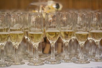 glasses with champagne