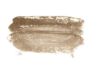 Hand drawn Antique Gold Texture Paint Stain Illustration. Acrylic brush stroke set isolated on white background. Design element for greeting card, wedding invitation, banner and scrap booking