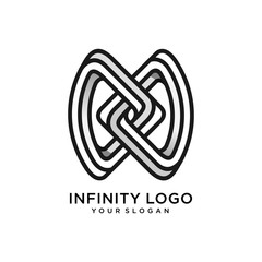 line infinity logo concept sign