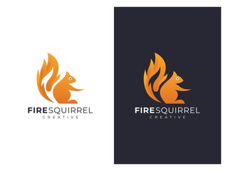 unique squirrel and fire logo in two versions © EndR_ID