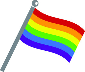 Pride gay flag vector icon 