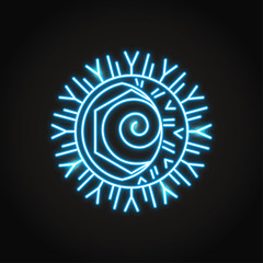 Neon herpes simplex icon in line style