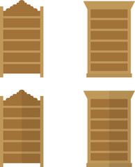 Bookshelf vector icon color
