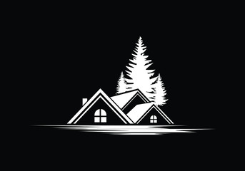 Fototapeta premium Real estate logo, House logo, Home logo sign symbol