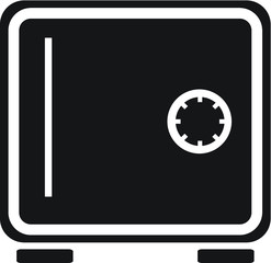 Safe box, security box vector icon