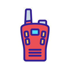 compact multi-button walkie talkie icon vector. compact multi-button walkie talkie sign. color symbol illustration