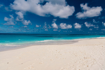 Caribbean beach on the island of Anguilla the most beautiful sea in the Antilles