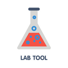 Icon lab tool flat style icon design  illustration on white background