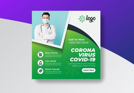 Coronavirus Social Media Post Layout