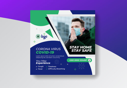 Coronavirus Social Media Post Layout