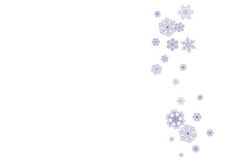 Snowflakes Christmas and New Year holiday banner