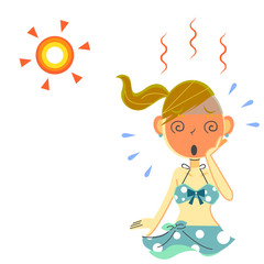 girl, heatstroke