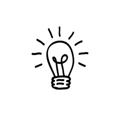 lightbulb doodle icon