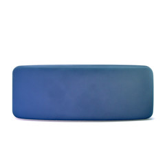 Genuine leather glasses case on white background isolated