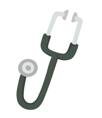 stethoscope medicine element icon on white background treatment doctor vector isolate illustration subject profession temperature for design