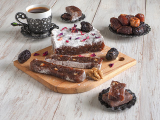 Arabic homemade sweets. Marmalade of dates