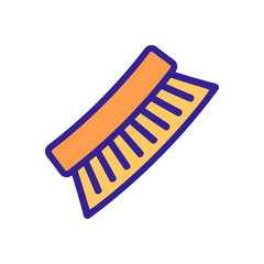 solid shoes brush scallop icon vector. solid shoes brush scallop sign. color symbol illustration