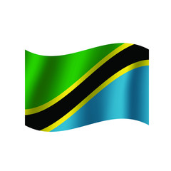 Tanzania flag. Simple vector. National flag of Tanzania 