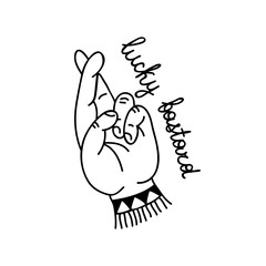 lucky bastard illustration traditional tattoo flash