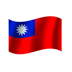 Taiwan  flag. Simple vector. National flag of Taiwan 