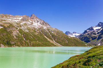 Obraz premium Alpine water reservoirs - Silvretta Speicherseen