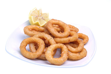 Spanish tapas, squid dish, calamares a la romana