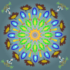 Fototapeta na wymiar vector illustration of a floral background