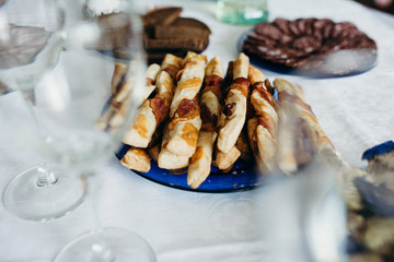 festive food straws pancakes topping chocolate glasses