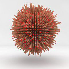 abstract virus, seed, illustration