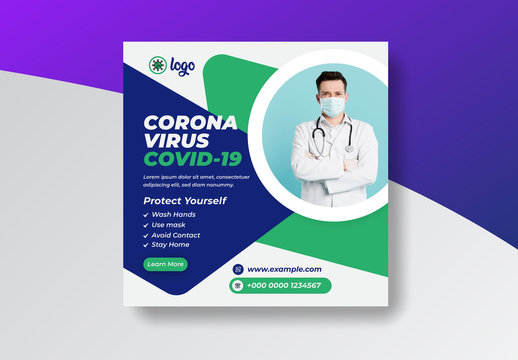 Coronavirus Social Media Post Layout