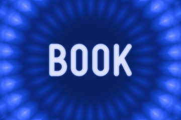 Book - word on a blue background