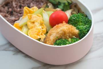 玄米のお弁当　Japanese lunch box