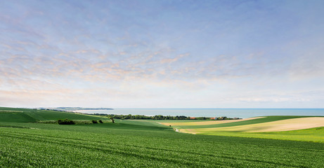 beautiful landscape of the coast in the north of France