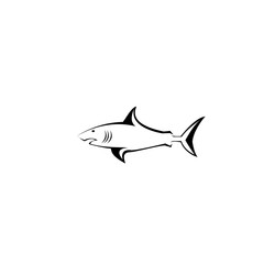 Fototapeta premium Simple shark vector logo design