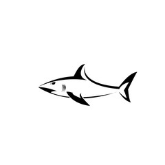 Obraz premium Simple shark vector logo design