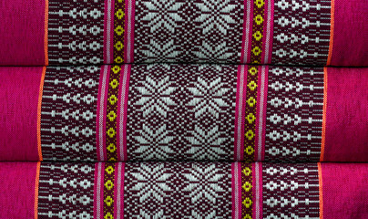 Thai fabric pattern.A texture embroider pattern style local in thailand.
