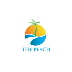 beach logo design in summer